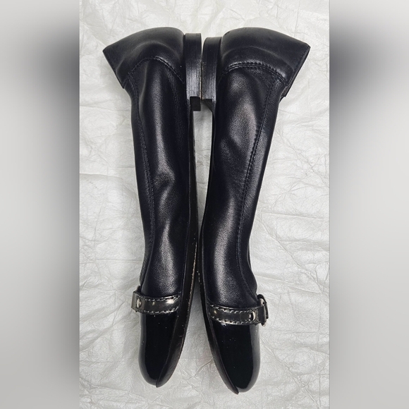 🩷AGL Attilio Giusti Leombruni Women’s Black Leather Ballet Flats - Size 38.5💜 - Picture 4 of 11